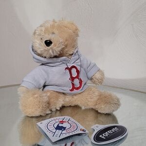 Forever Collectibles Boston Red Sox 8" Plush Bear With Hoodie and Tags